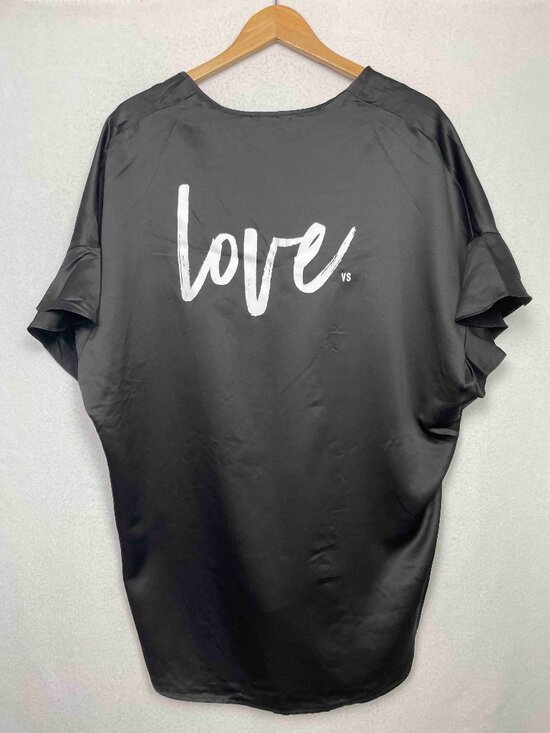 Victoria's Secret Other - Victoria's Secret NWT Black Silky Love Kimono Robe Womens Size O/S